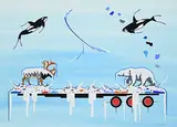 David B. Williams, Winter Storm, 2007, gouache on paper