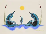 White Wolf, Untitled - Toward the Sun, 1996, acrylic and watercolour on paper