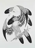 White Wolf, Untitled - Spirit Rising, 1993, ink on paper