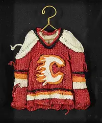 Patrick Amiot, Untitled - Calgary Flames Jersey, ceramic sculpture