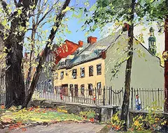 Jean-Marc Blier, Untitled - Street View, 1973, oil on canvas