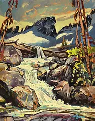 John H. Burrow, Snowmelt - Spearhead Glacier, Whistler, oil on canvas