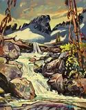 John H. Burrow, Snowmelt - Spearhead Glacier, Whistler, oil on canvas