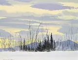 Leyda Campbell, Sunset, Northland, Whitehorse, Y.T., 1980, oil on canvas