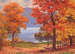 Arthur Alexander Drummond, Autumn at Fairy Bay, oil on canvas