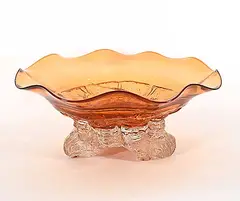 Marc Gibeau, Untitled - Face Series Bowl [Orange], glass