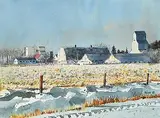 Martin Giesen, Ness's Dairy, 1988, watercolour on paper