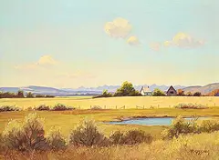 Roland Gissing, Alberta Farm, 1961, oil on canvas