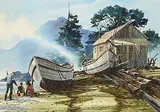 Harry Heine, Shell Beach [Van. Island B.C.], 1995, watercolour on paper