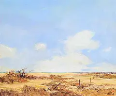 Hans Herold, Farm Near Kindersley, 1991, oil on canvas