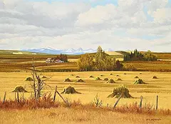 George A. Horvath, Harvest Time, oil on canvas