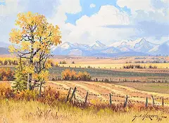 George A. Horvath, Harvest Fields, 1994, oil on canvas