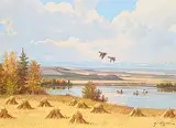 George A. Horvath, Untitled - Ducks Taking Flight