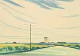 Robert Newton Hurley, Untitled - Crosswinds Over the Prairie Road