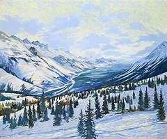 Ian Jamieson, Alpine Spring, 1985, oil on canvas