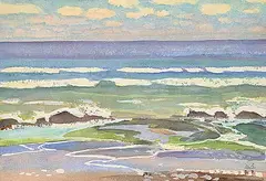 Illingworth Kerr, Untitled - Breaking Waves, watercolour on paper