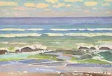 Illingworth Kerr, Untitled - Breaking Waves, watercolour on paper
