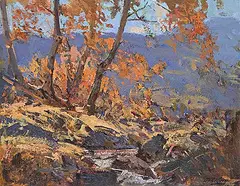 Jack Elmo King, Untitled - Autumn Ridge, oil on canvas