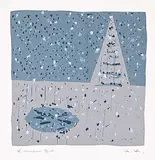Harry Mitsuo Kiyooka, Xmas 84, 1984, colour silkscreen on paper