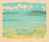 John Koerner, Pacific Gateway [109] #13/50, colour wood block on paper