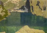 Hristo Yonchev Kriskarets, Strashno Lake, oil on canvas