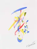 Roy Leadbeater, Untitled - Abstract Brushwork II, acrylic on paper