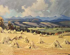 Matt Lindstrom, Untitled - Stooks, oil on canvas