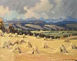 Matt Lindstrom, Untitled - Stooks, oil on canvas