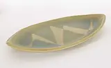 Luke Orton Lindoe, Untitled - Green Leaf Form Dish, glazed ceramic
