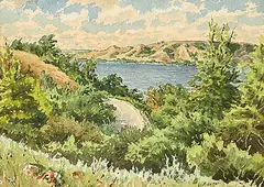 Ernest Luthi, Summer at Echo Lake just West of Fish Hatchery, watercolour on paper