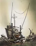 Harold Lloyd Lyon, Sun Fog, oil on wood board