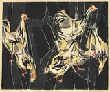 Thelma Alberta Manarey, Chickens #16/20, colour silkscreen on paper