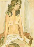 Robert F.M. McInnis, Model in Arm Chair, 1981, oil on canvas
