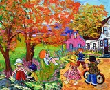 Katerina Mertikas, Change of Season, acrylic on wood board