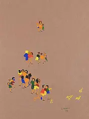 Janet Mitchell, Children, 1958, gouache on paper