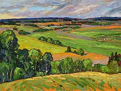 David John More, Storms to Come, 2016, oil on paper board