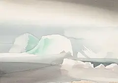 Norman Antonio Onley, Drifting Icebergs, Baffin Bay, 1986, watercolour on paper