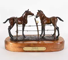 Bob Parks, Troubles #10/35, bronze sculpture