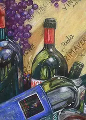Karin Richter, Vino Nobile, pastel on paper