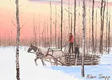 Allen Sapp, This Will be Enough to Last a Week, acrylic on canvas