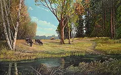Walter Saks, Untitled - The Working Field, oil on canvas