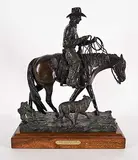 Linda Stewart, Roping Dreams #4/30, bronze sculpture