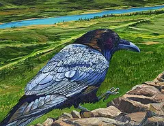 Untitled - Raven's Edge by Mady Thiel-Kopstein, acrylic on canvas, sold Dec 2025