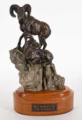 Don Toney, Big Horns on the Rimrock #2/70, 2000, bronze sculpture