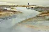 Brian Travers-Smith, Waiting Gulls, 1973, watercolour on paper