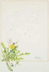 Joan Ward-Harris, Untitled - Dandelions, gouache on paper