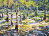 Robert Edward Wood, Spring Forest [Above Barrier Lake, Kananaskis], oil on canvas