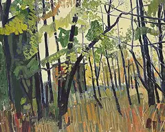 Maxwell Bennett Bates, Autumn in Saanich, 1962, oil on canvas