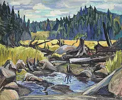 Robert Bateman, Untitled - Algonquin Park, oil on paper board