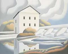 Don Bergland, Country Mill, 1984, acrylic on canvas
